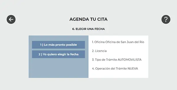 Agendar cita para licencia de conducir en Saln Juan del Rio, Querétaro